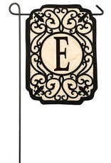 Evergreen Enterprises Filigree Monogram E Garden Flag