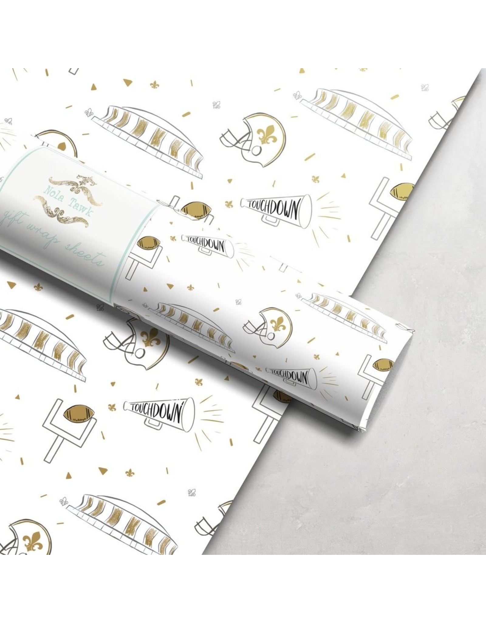 Nola Tawk Black and Gold Wrapping Paper