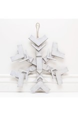 Adams & Co. White Wooden Snowflake Wall Decor