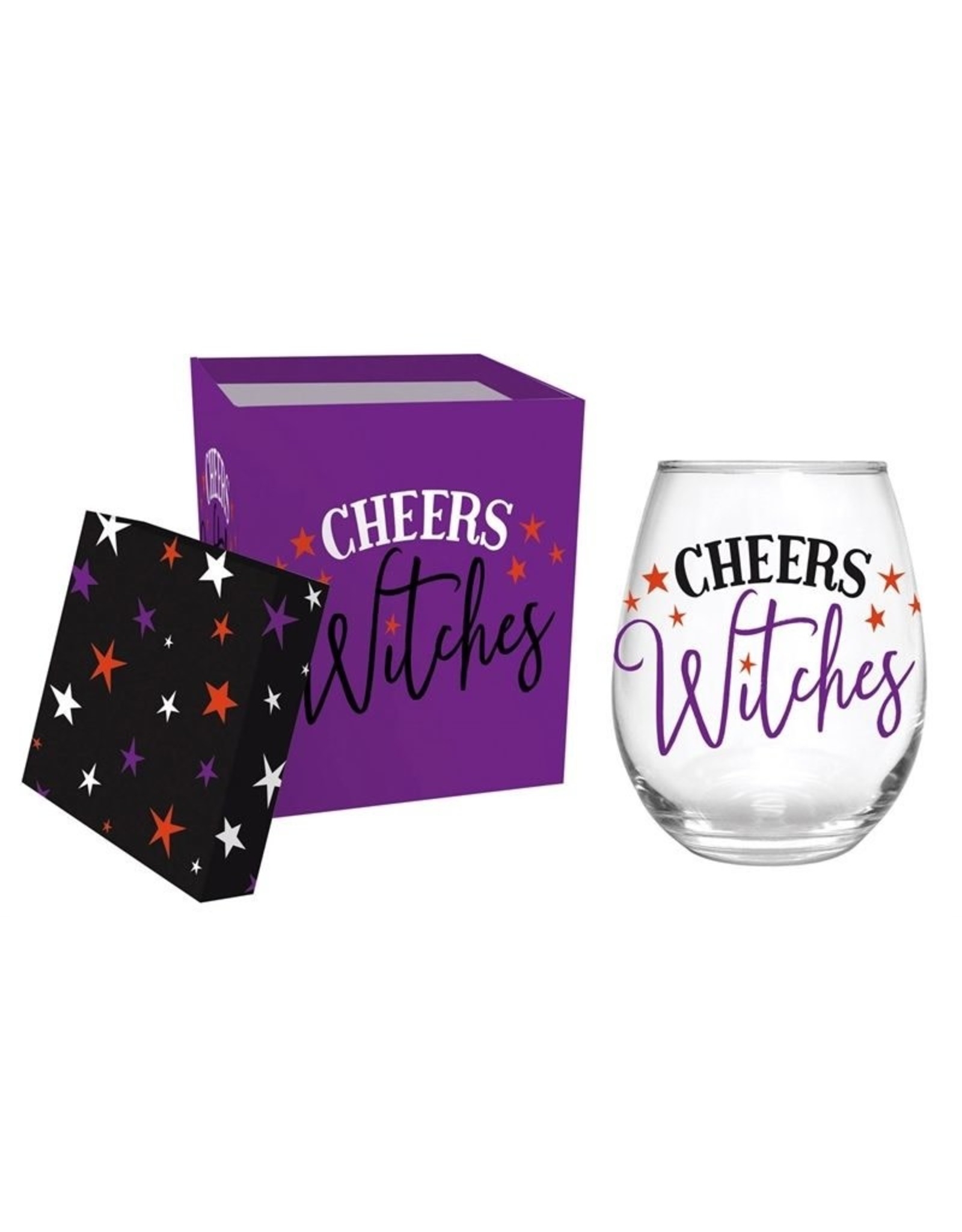 Evergreen Enterprises Cheers Witches Stemless Wine Glass W/Box