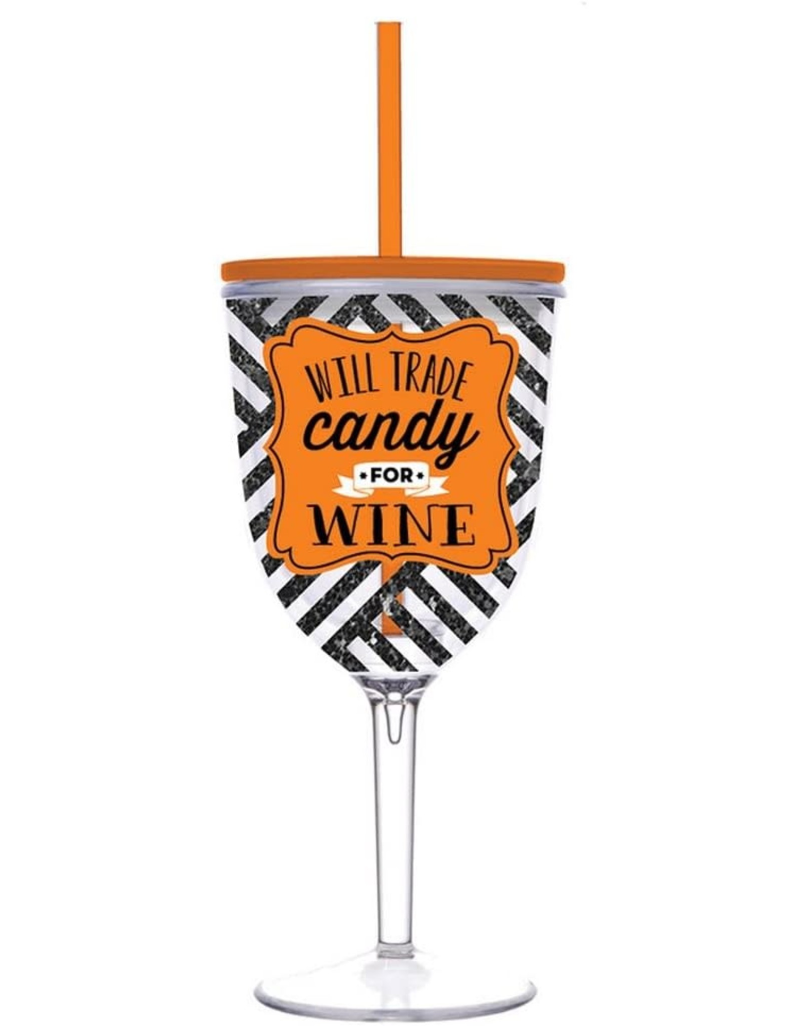 Slant and Stir Collections Will trade candy for wine lid w/ straw 13oz