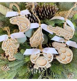 Miche Designs MICHE-COOKIE CUTTER LASER ORNAMENTS: Bayou and Seafood Collection