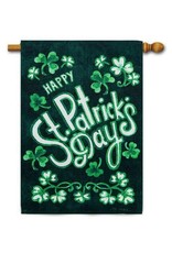 Evergreen Enterprises St. Patrick's Day Shamrocks House Flag