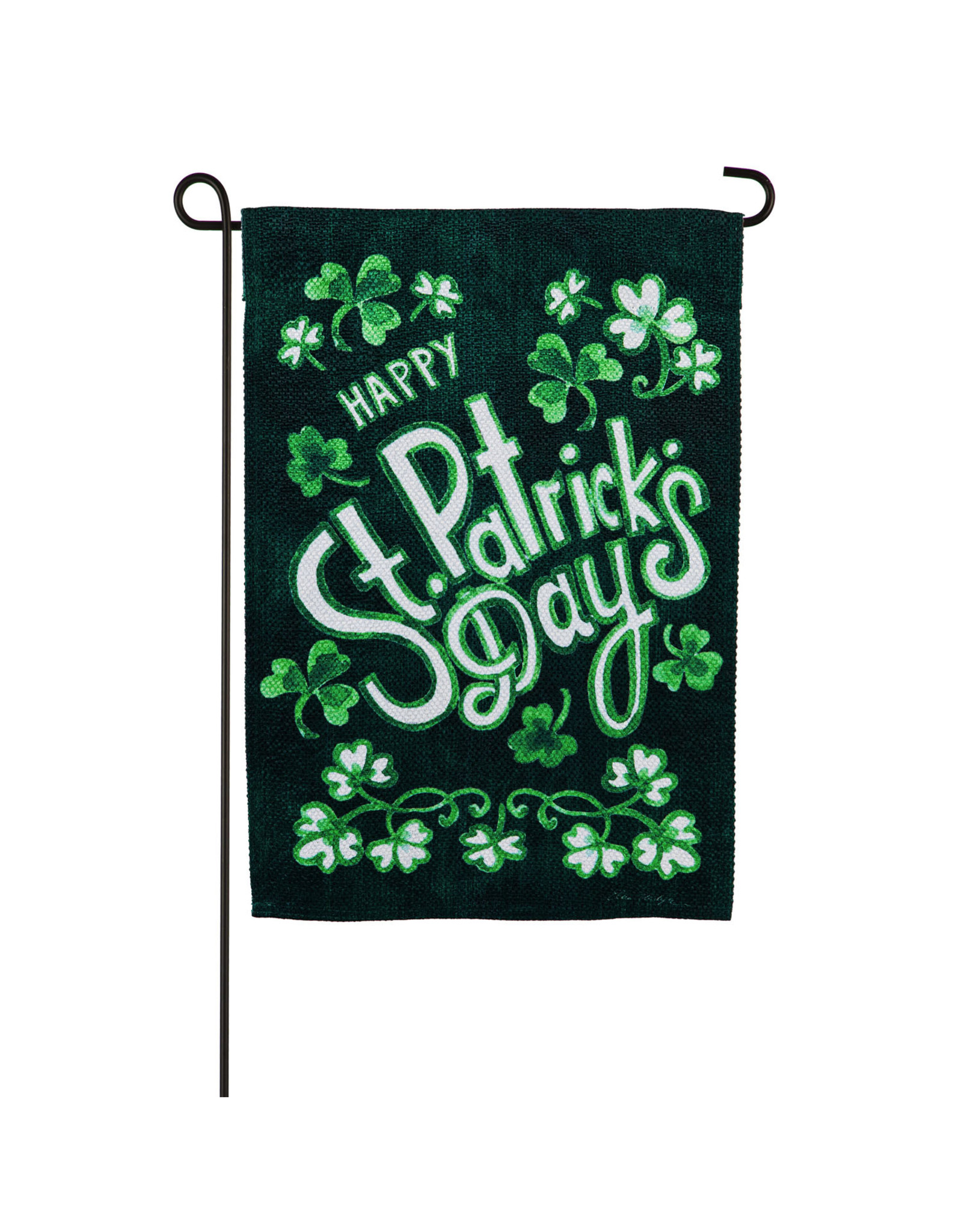 Evergreen Enterprises St. Patrick's Day Shamrocks Garden Textured Suede Flag