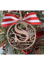 Miche Designs MICHE- LASER CUT FAMILY NAME CHRISTMAS ORN