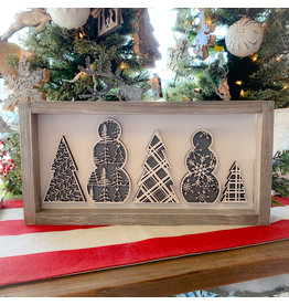 Miche Designs MICHE- SNOWMAN /TREE Farmhouse Cutout