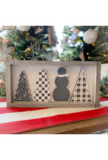 Miche Designs MICHE- SNOWMAN /TREE Farmhouse Cutout