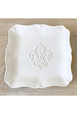 The Royal Standard Fleur de Lis Embossed Platter 11x11