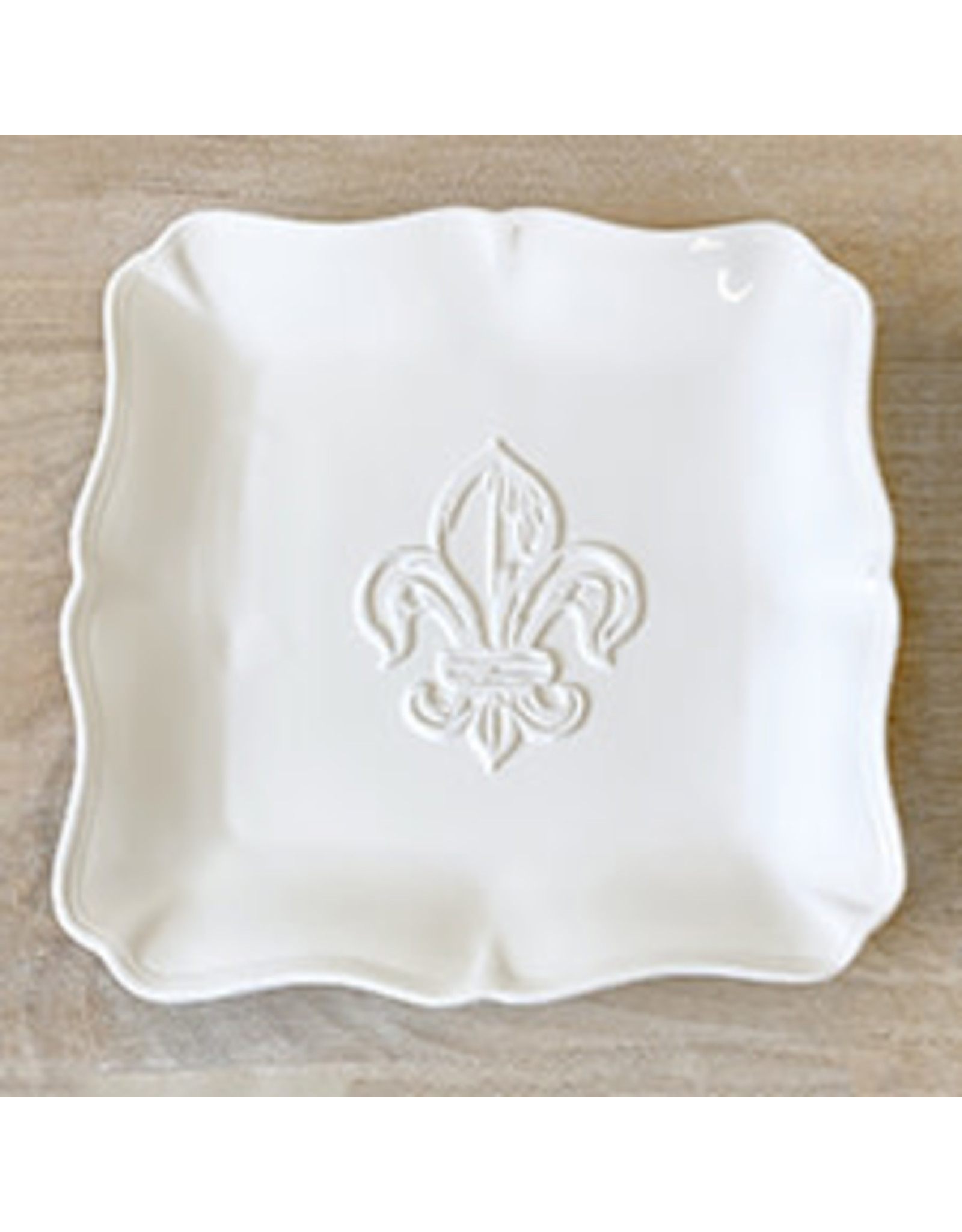 The Royal Standard Fleur de Lis Embossed Platter 11x11