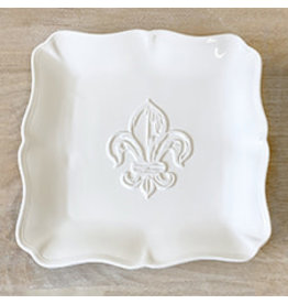 The Royal Standard Fleur de Lis Embossed Platter 11x11