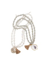 Mud Pie White Oyster Decorative Beads