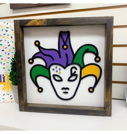 Miche Designs MICHE-MG COURT JESTER FACE FARMHOUSE LASER SIGN