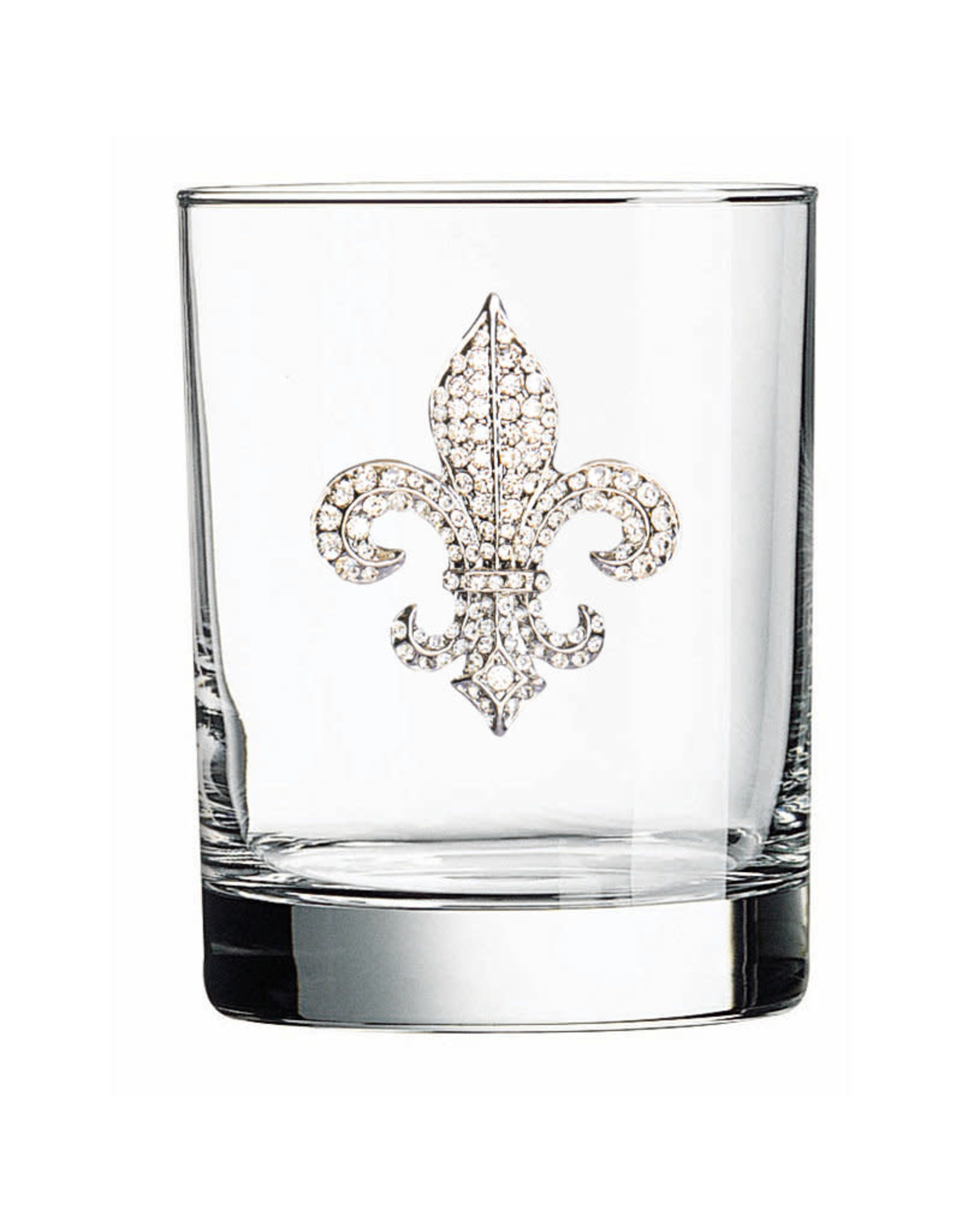The Queen's Jewels Diamond Fleur de Lis Jeweled Double Old Fashioned