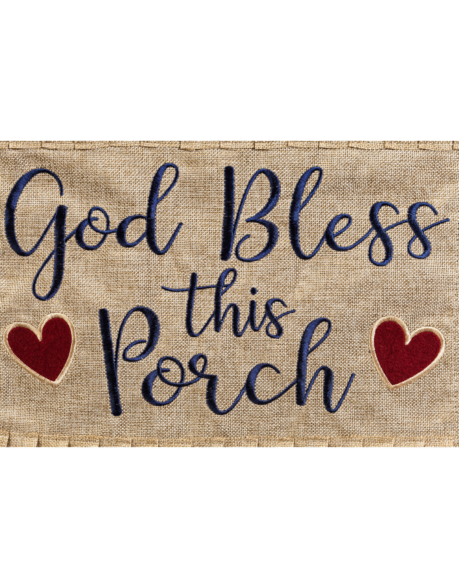 Evergreen Enterprises God Bless this Porch Garden Burlap Flag