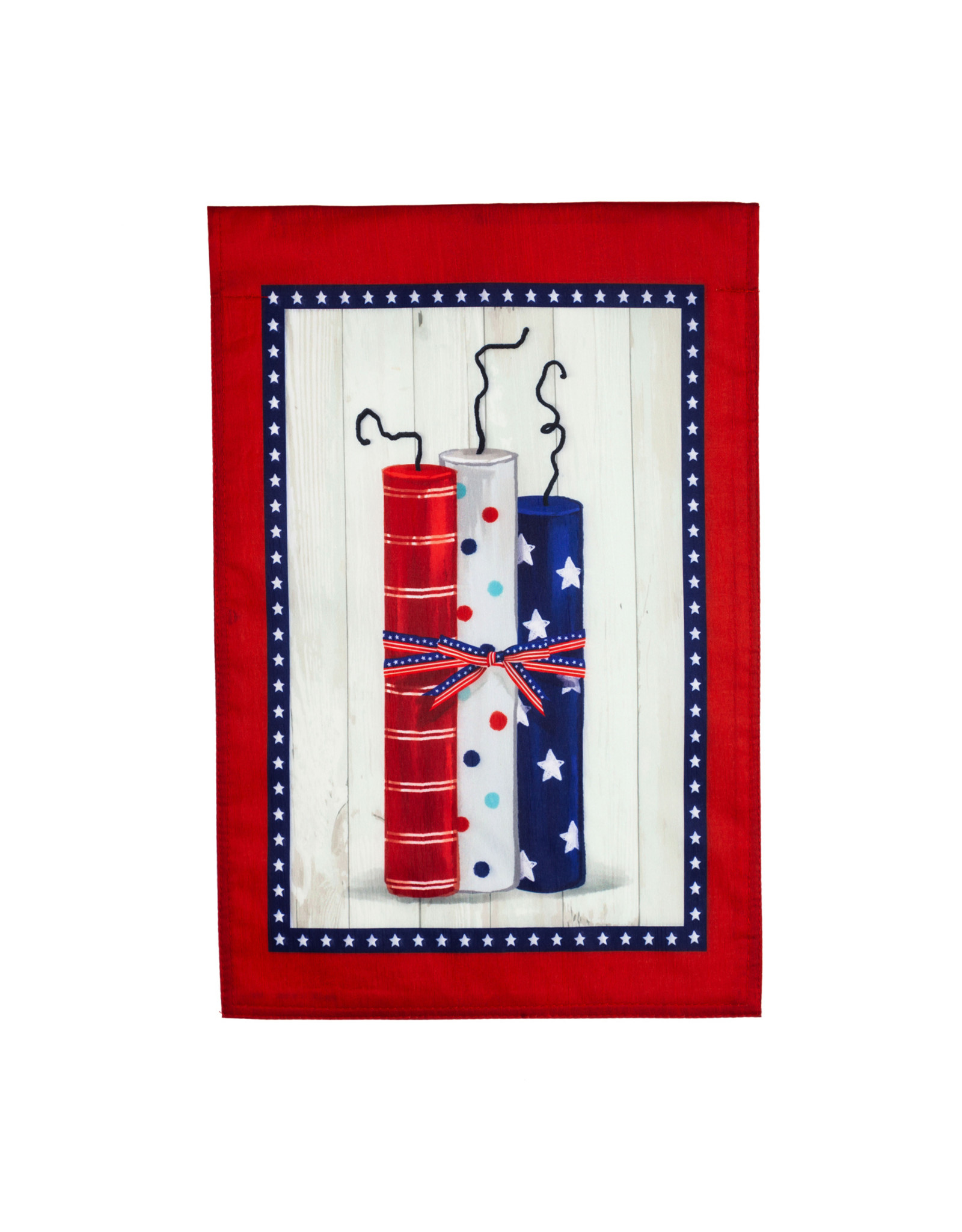 Evergreen Enterprises Americana Firecrackers Garden Strié Flag