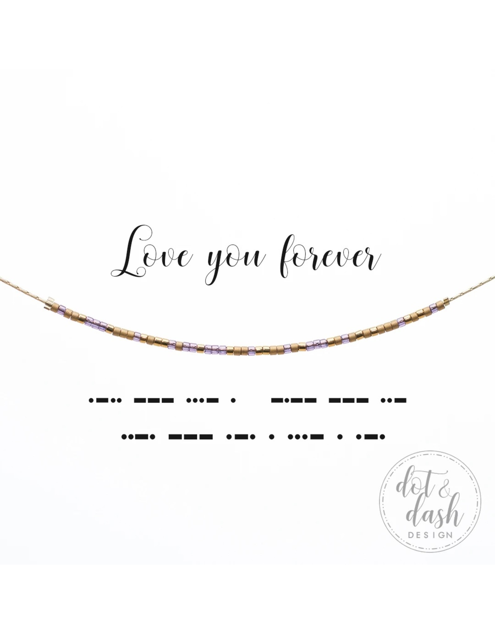 Dot And Dash Designs Love You Forever Necklace
