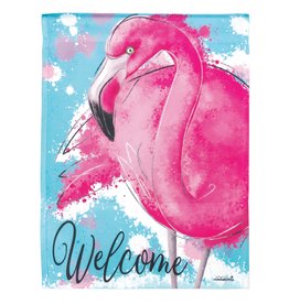 Magnolia Garden Flag Company Welcome Flamingo Garden Flag