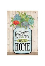 Magnolia Garden Flag Company Mason Jar-Welcome To Our Home Garden Flag