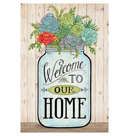 Magnolia Garden Flag Company Mason Jar-Welcome To Our Home Garden Flag