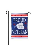 Evergreen Enterprises Proud Veteran Garden Applique Flag