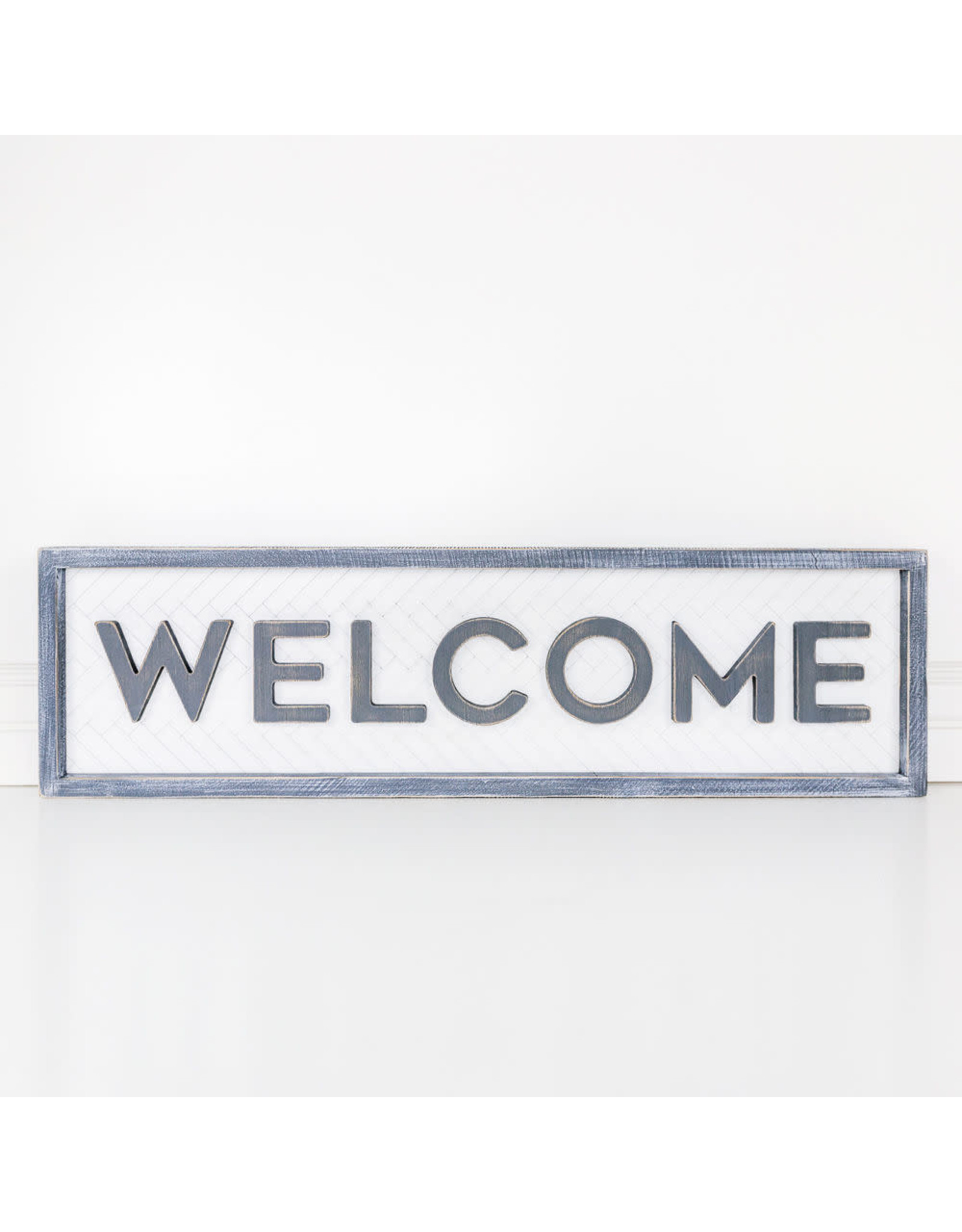 Adams & Co. Double Sided Wood Framed Sign-"Welcome"