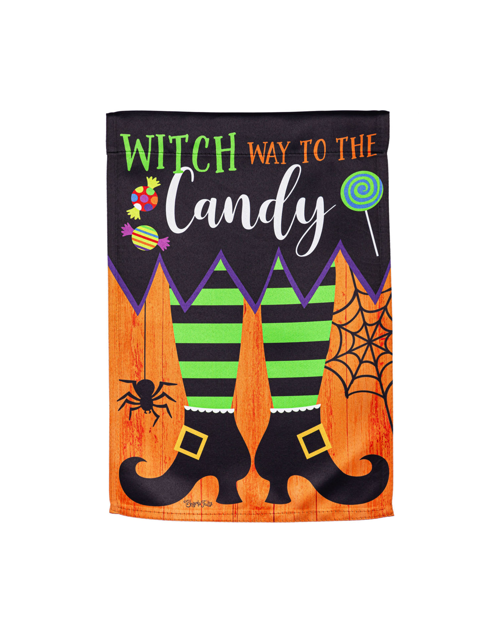 Evergreen Enterprises Witch Way Garden Suede Flag