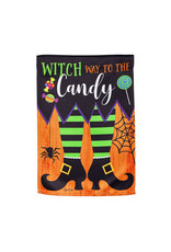 Evergreen Enterprises Witch Way Garden Suede Flag