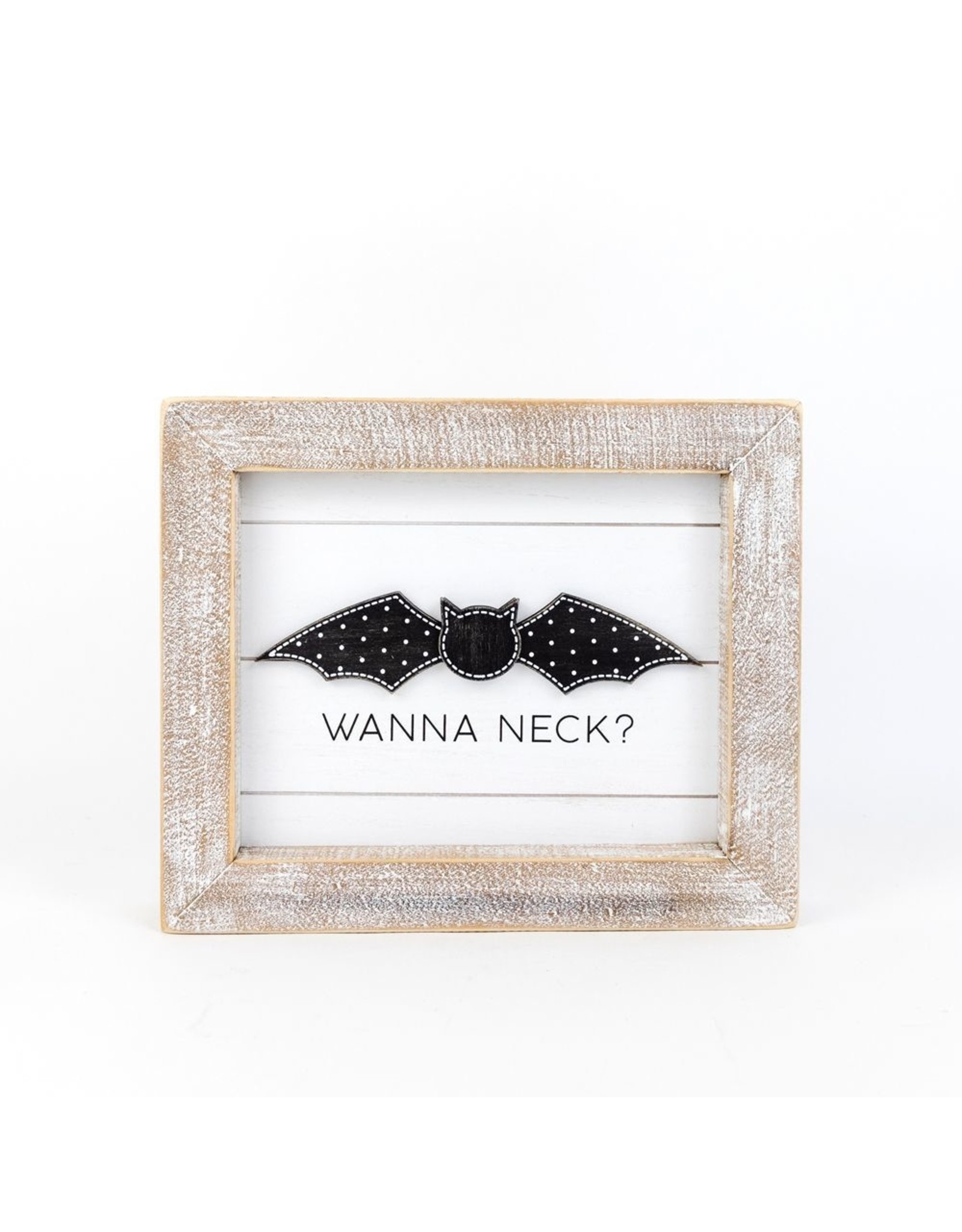Adams & Co. Wanna Neck/Hey Pumpkin Reversible Wood Framed Sign