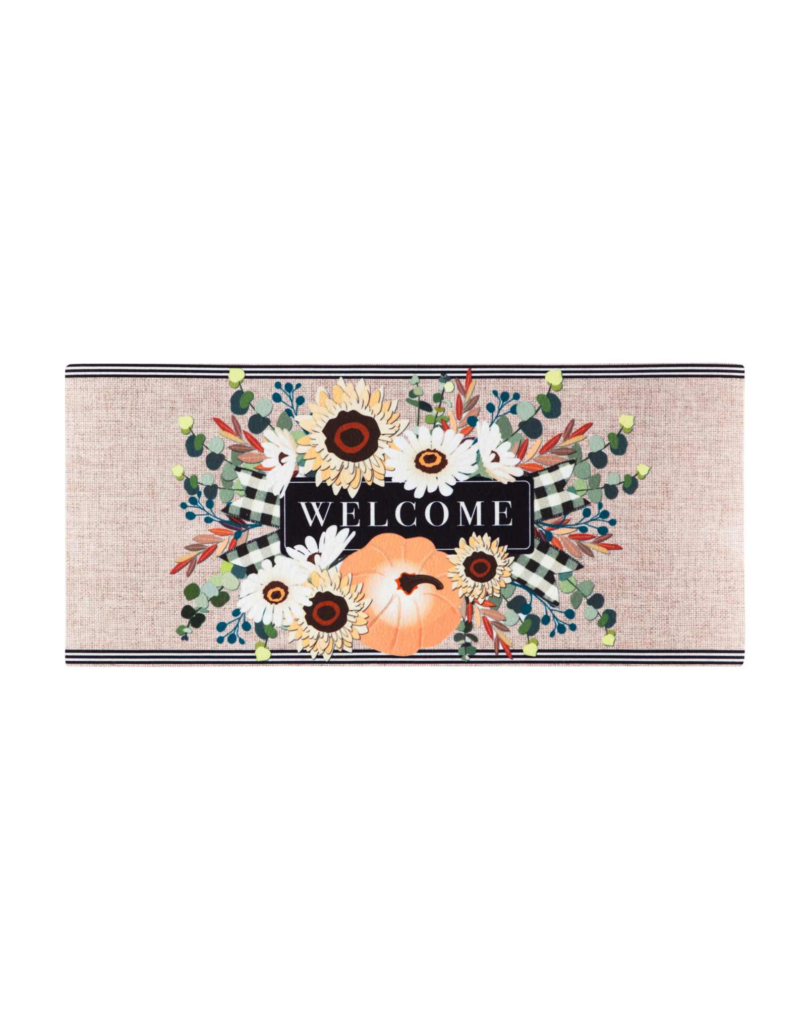 Evergreen Enterprises Autumn Floral Swag Burlap Sassafras Switch Mat