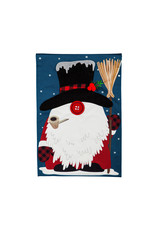 Evergreen Enterprises Winter Gnome Garden Linen Flag