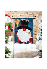 Evergreen Enterprises Winter Gnome Garden Linen Flag