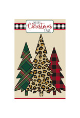 Evergreen Enterprises Mixed Print Christmas Trees House Applique Flag