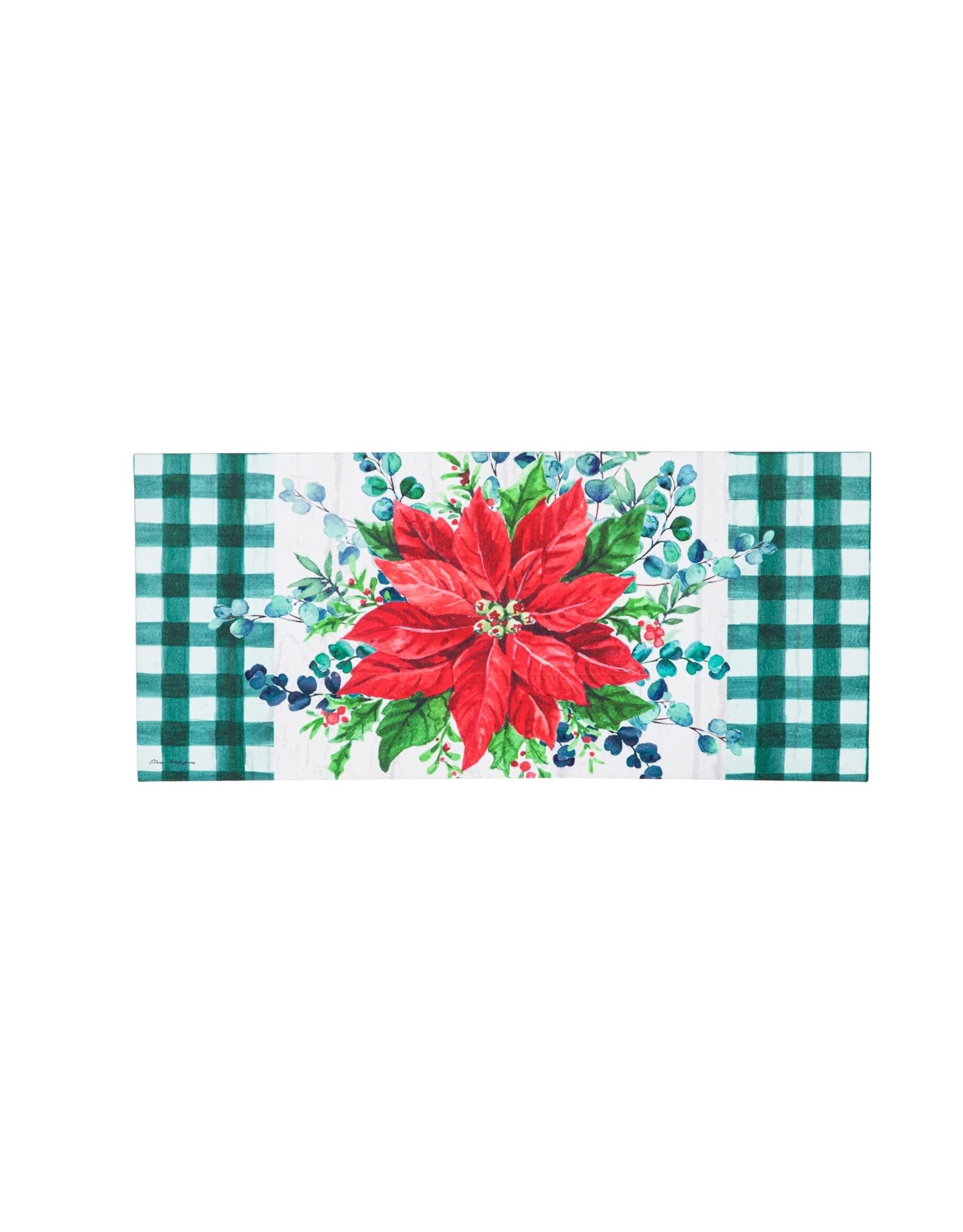 Evergreen Enterprises Merry and Bright Poinsettia Sassafras Switch Mat