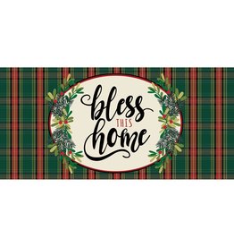 Evergreen Enterprises Bless this Home Plaid Sassafras Switch Mat