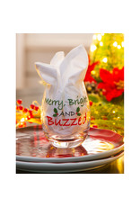 Evergreen Enterprises Merry, Bright, and Buzzed Wine Glass w/Box 17oz