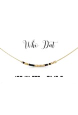 Dot And Dash Designs Who Dat? Necklace