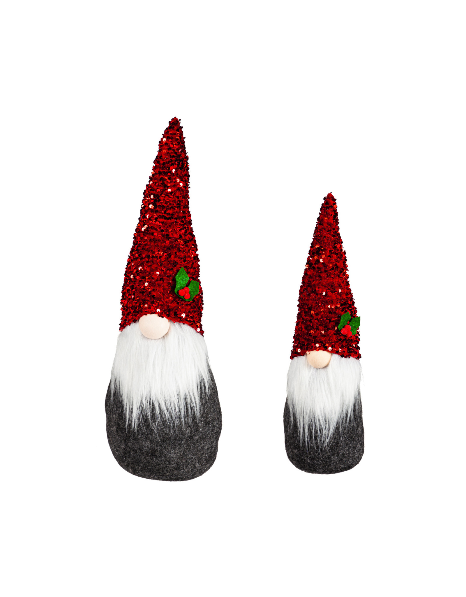 Evergreen Enterprises Plush Gnome with Sequin Hat Table Décor Set 2