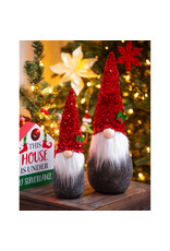 Evergreen Enterprises Plush Gnome with Sequin Hat Table Décor Set 2