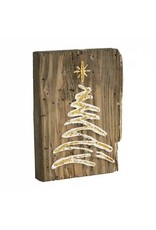 Mud Pie Christmas Tree Gold Reclaimed Plaque