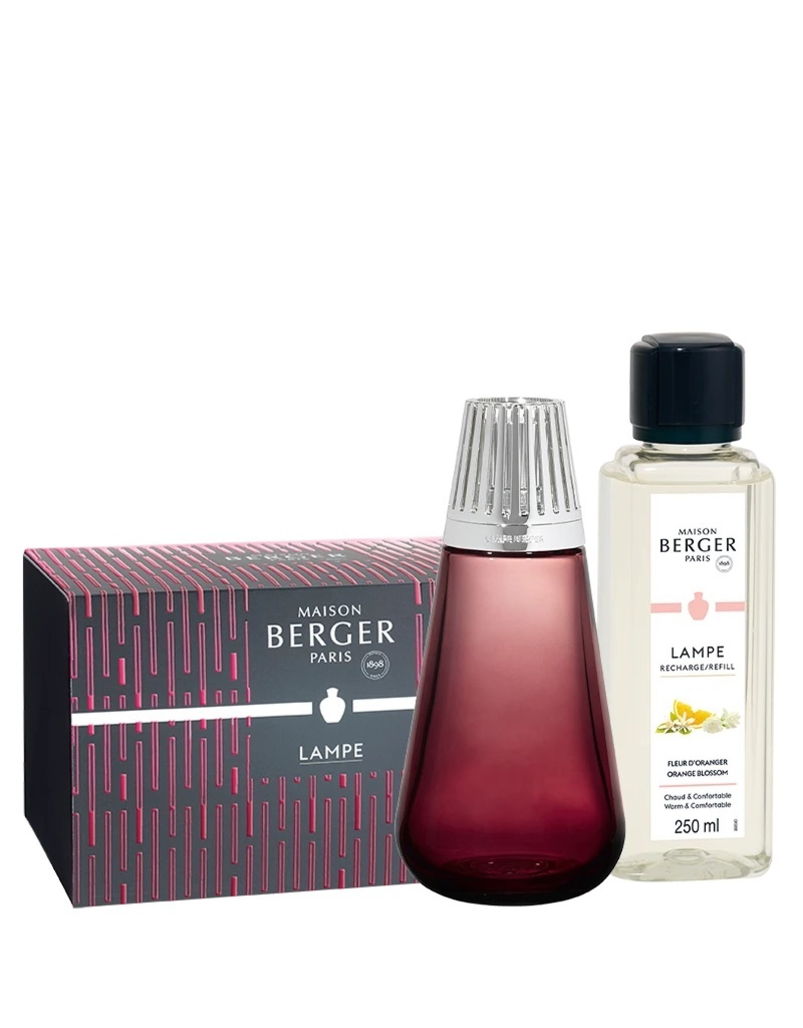 Maison Berger Amphora Raspberry Lampe Gift Set with Orange Blossom