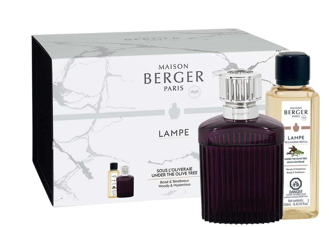 Alpha Scandalous Plum Lamp Gift Set with Under the Olive Tree