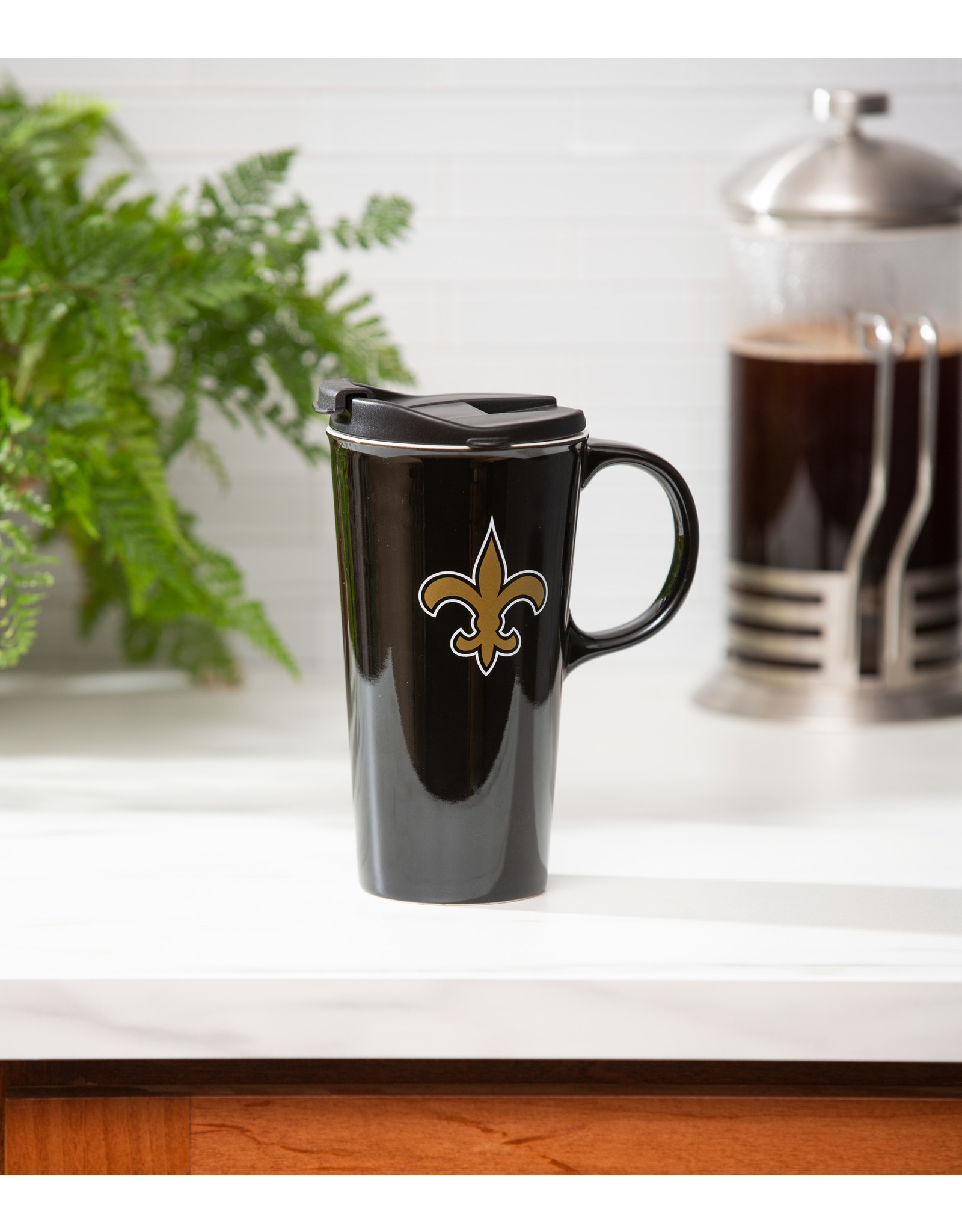 Evergreen Enterprises New Orleans Saints, 17oz Boxed Travel Latte