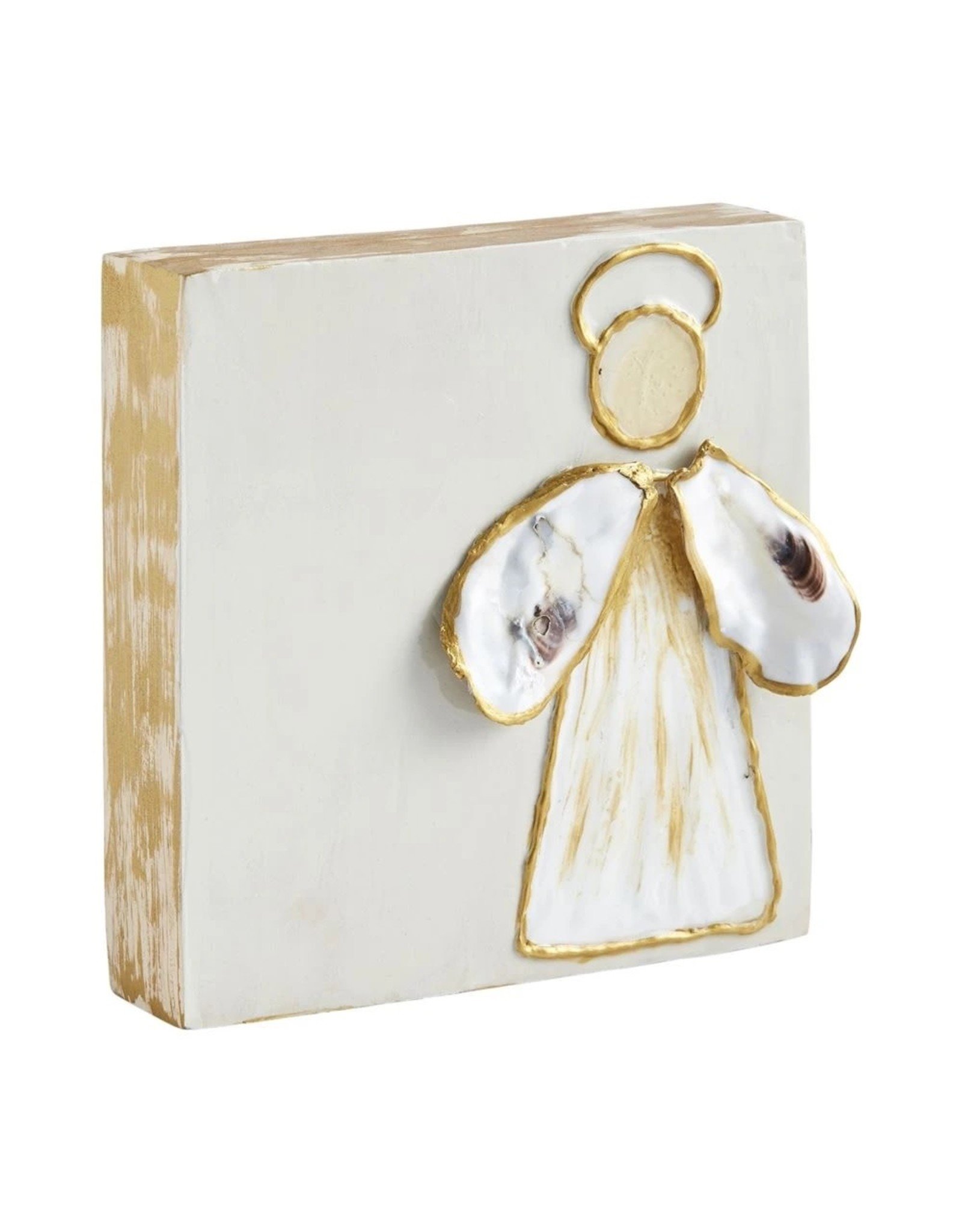 Mud Pie Believe Angel Oyster Plaque