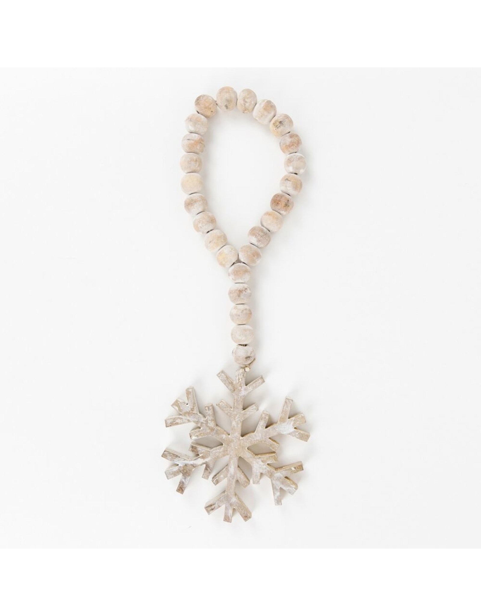 Adams & Co. Wooden Snowflake Hanging Ornament