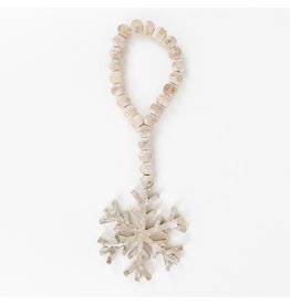 Adams & Co. Wooden Snowflake Hanging Ornament