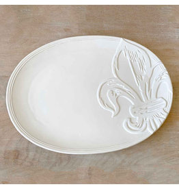 The Royal Standard Tuscan Fleur Embossed Platter 16x12