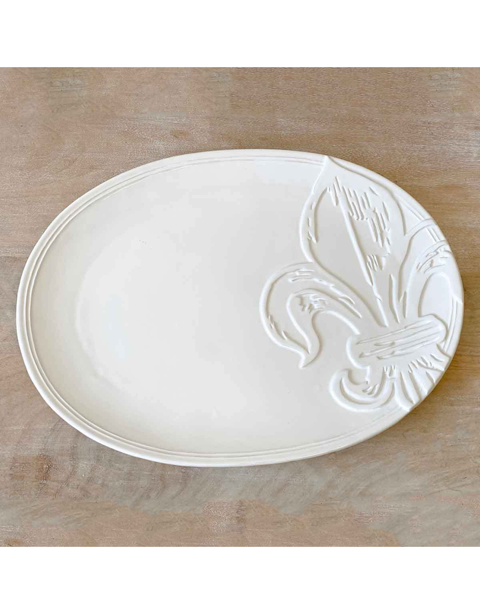 The Royal Standard Tuscan Fleur Embossed Platter 16x12