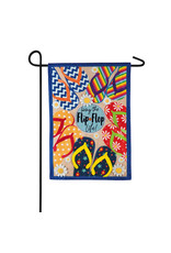 Evergreen Enterprises Flip Flop Life Garden Linen Flag