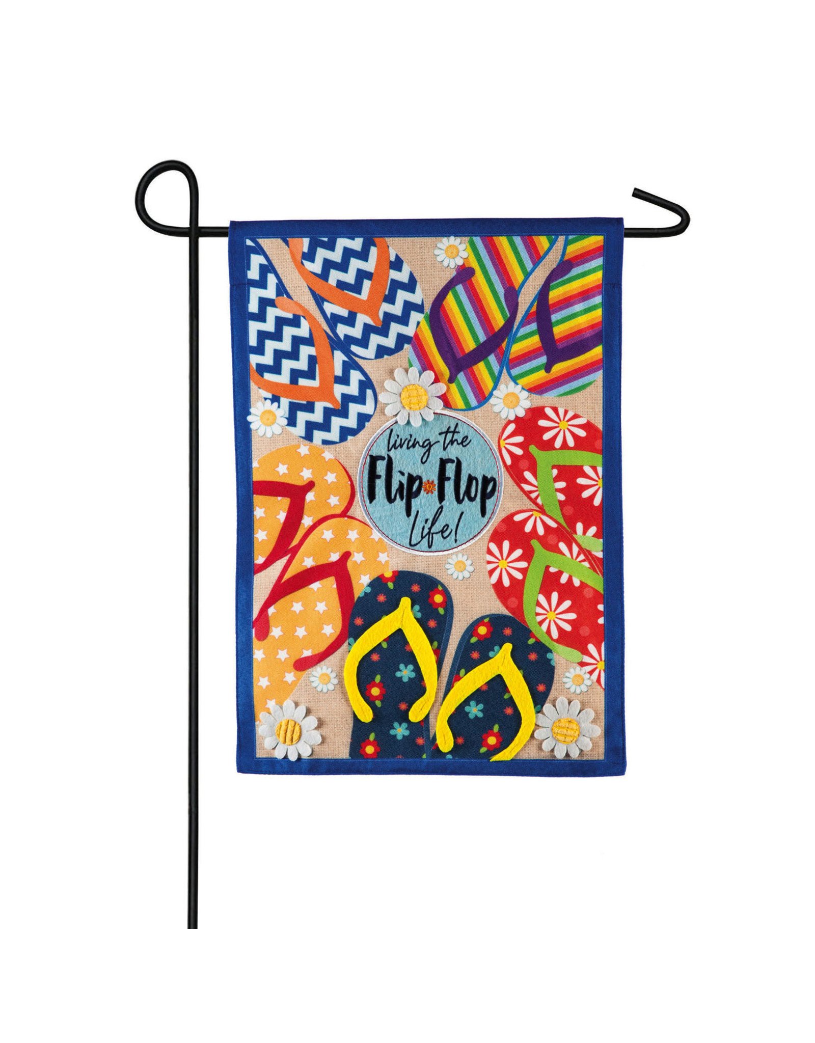 Evergreen Enterprises Flip Flop Life Garden Linen Flag