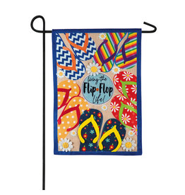 Evergreen Enterprises Flip Flop Life Garden Linen Flag